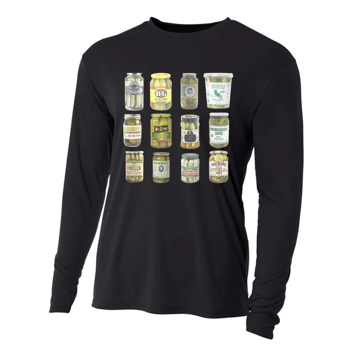 Vintage Canned Pickles Lovers Cooling Performance Long Sleeve Crew