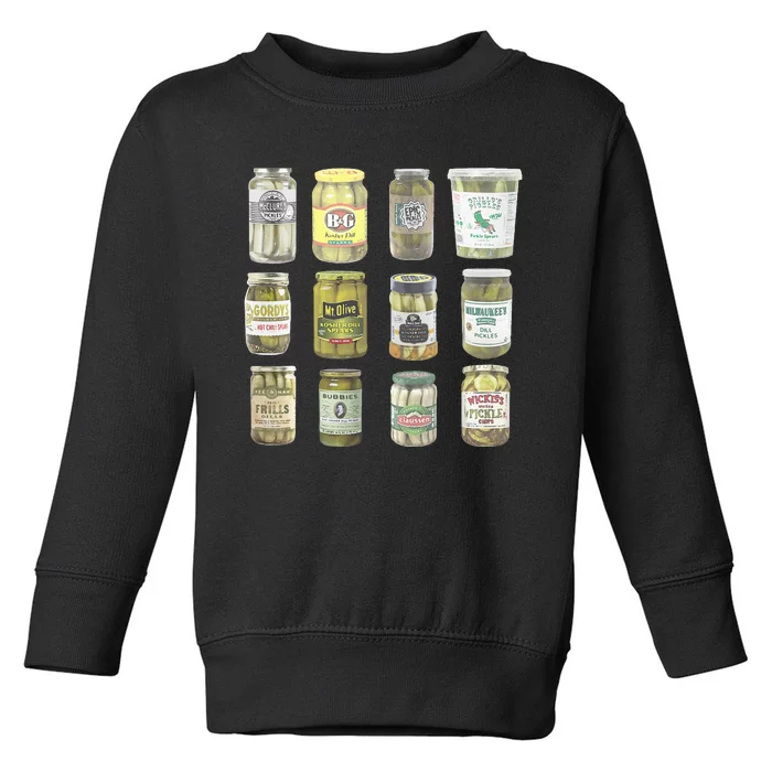 Vintage Canned Pickles Lovers Toddler Sweatshirt