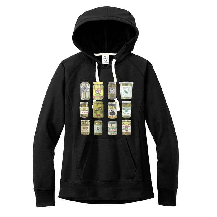 Vintage Canned Pickles Lovers Women's Fleece Hoodie