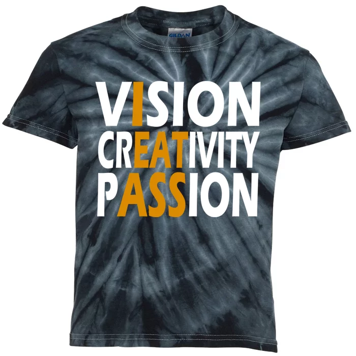 Vision Creativity Passion Funny Humor Kids Tie-Dye T-Shirt