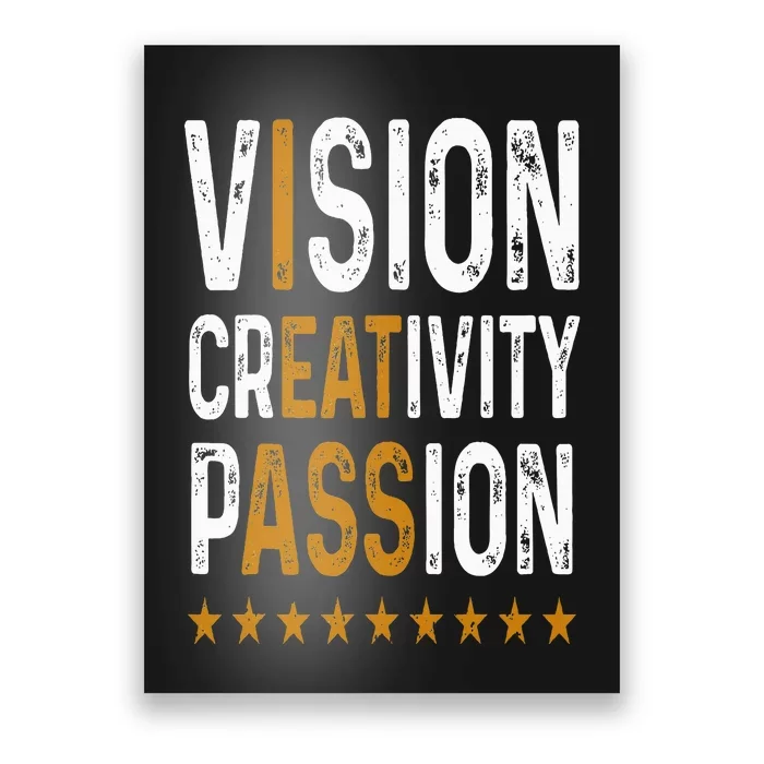 Vision Creativity Passion Poster