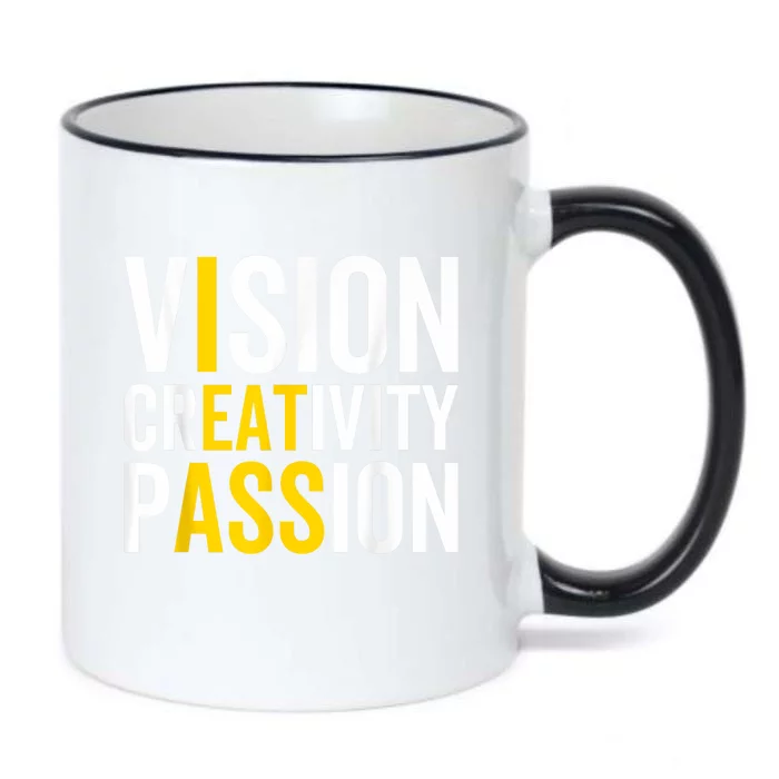 Vision Creativity Passion Funny Humor Black Color Changing Mug