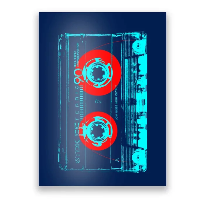 Vintage Cassette Pop Art Style Poster