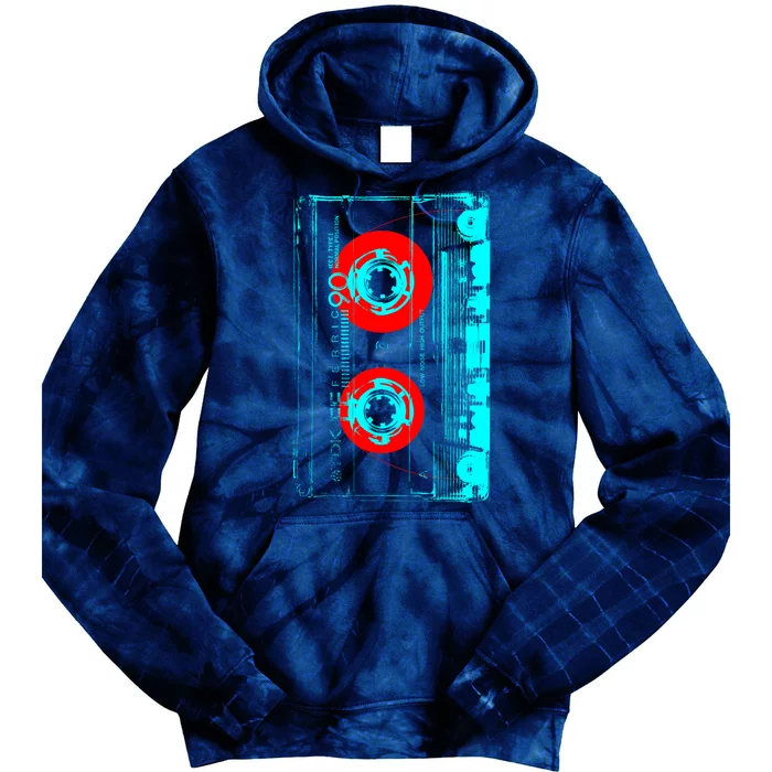 Vintage Cassette Pop Art Style Tie Dye Hoodie