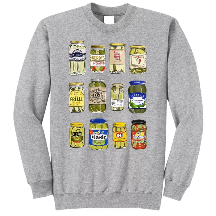 Vintage Canned Pickles Lover Funny Trendy Women Clothing Swea Tall Sweatshirt