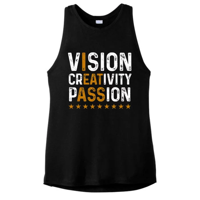 Vision Creativity Passion Ladies Tri-Blend Wicking Tank