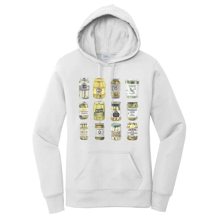 Vintage Canned Pickles Homemade Dill Pickles Women's Pullover Hoodie