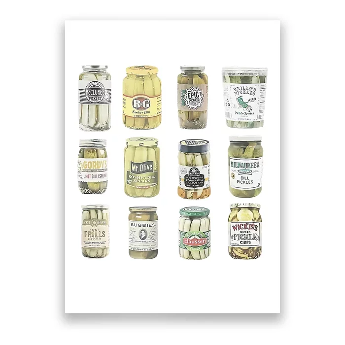 Vintage Canned Pickles Homemade Dill Pickles Poster