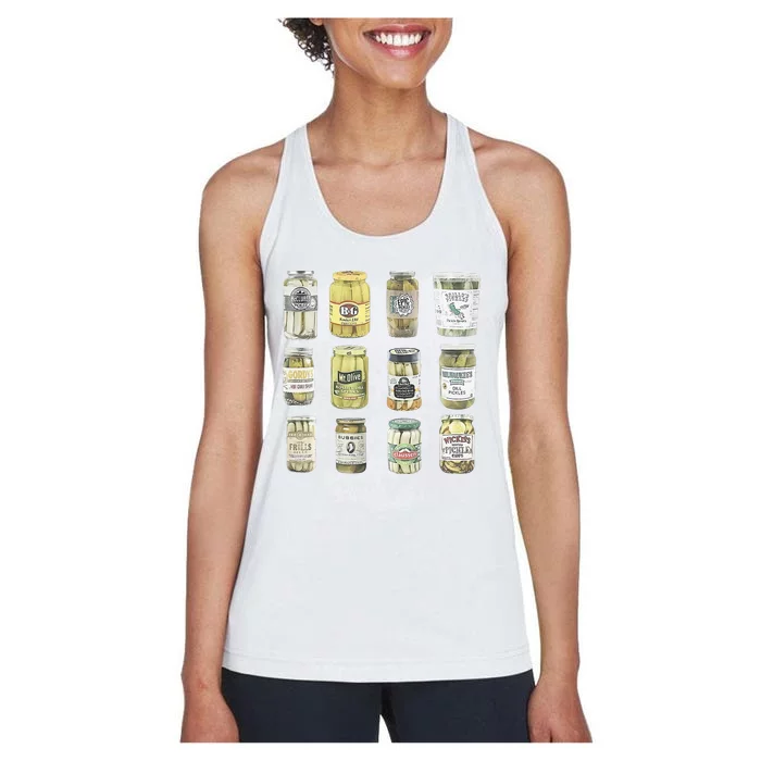 Vintage Canned Pickles Homemade Dill Pickles Women's Racerback Tank