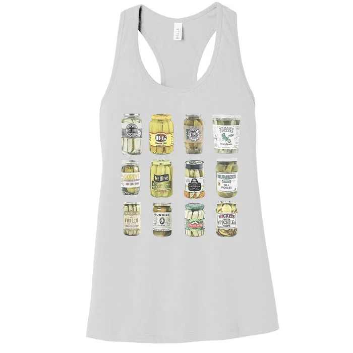 Vintage Canned Pickles Homemade Dill Pickles Women's Racerback Tank