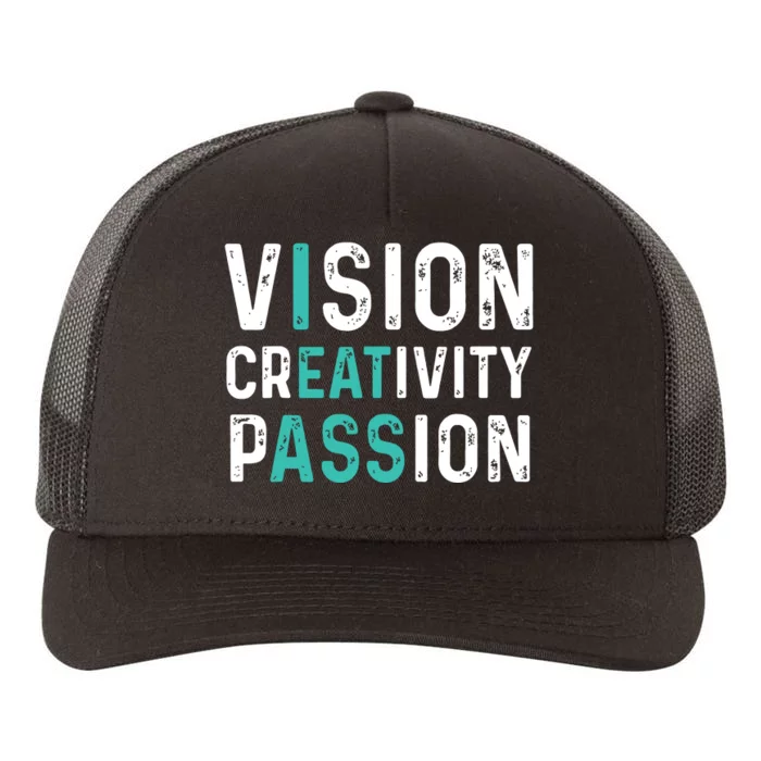 Vision Creativity Passion Vintage Yupoong Adult 5-Panel Trucker Hat