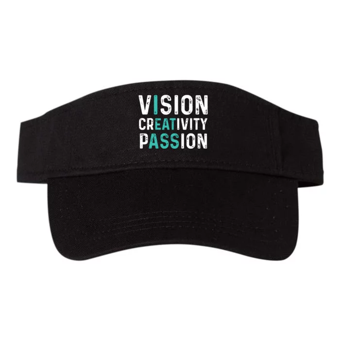 Vision Creativity Passion Vintage Valucap Bio-Washed Visor