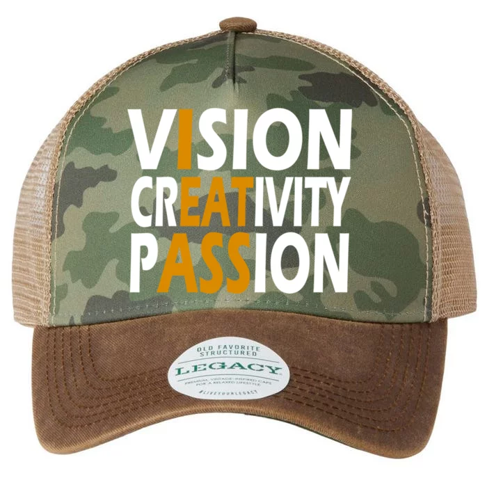 Vision Creativity Passion Funny Gift Legacy Tie Dye Trucker Hat