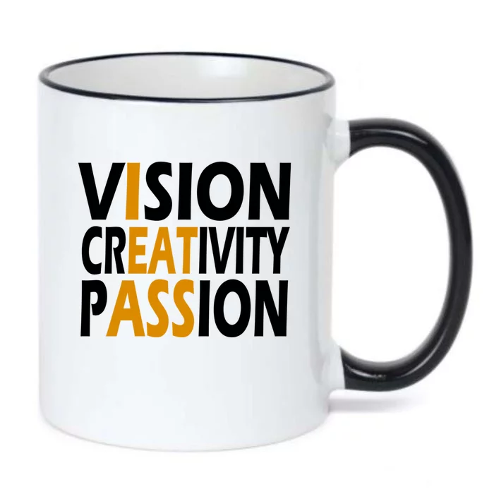 Vision Creativity Passion Funny Gift Black Color Changing Mug