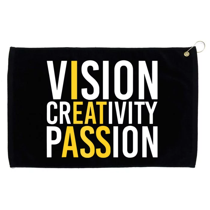 Vision Creativity Passion Grommeted Golf Towel