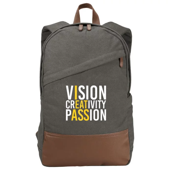 Vision Creativity Passion Cotton Canvas Backpack