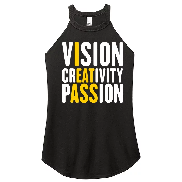 Vision Creativity Passion Funny Hidden Message I Eat Ass Women’s Perfect Tri Rocker Tank