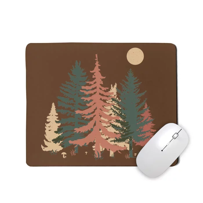 Vintage Colors Pine Tree Forest Mousepad