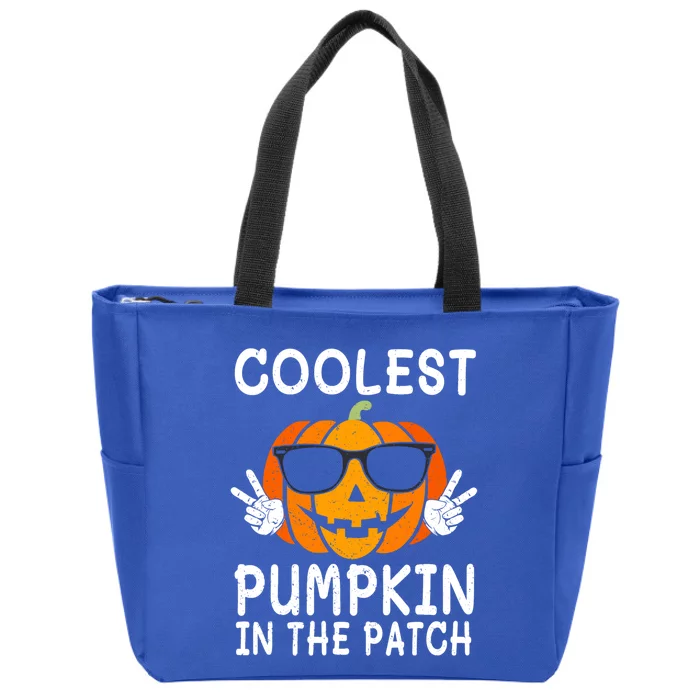 Vintage Coolest Pumpkin In The Patch Halloween Autumn Funny Gift Zip Tote Bag