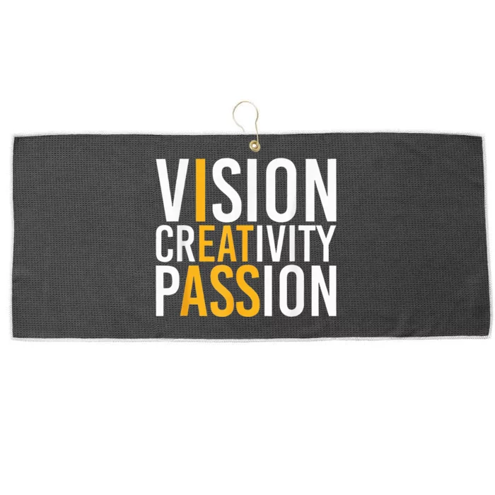 Vision Creativity Passion Large Microfiber Waffle Golf Towel