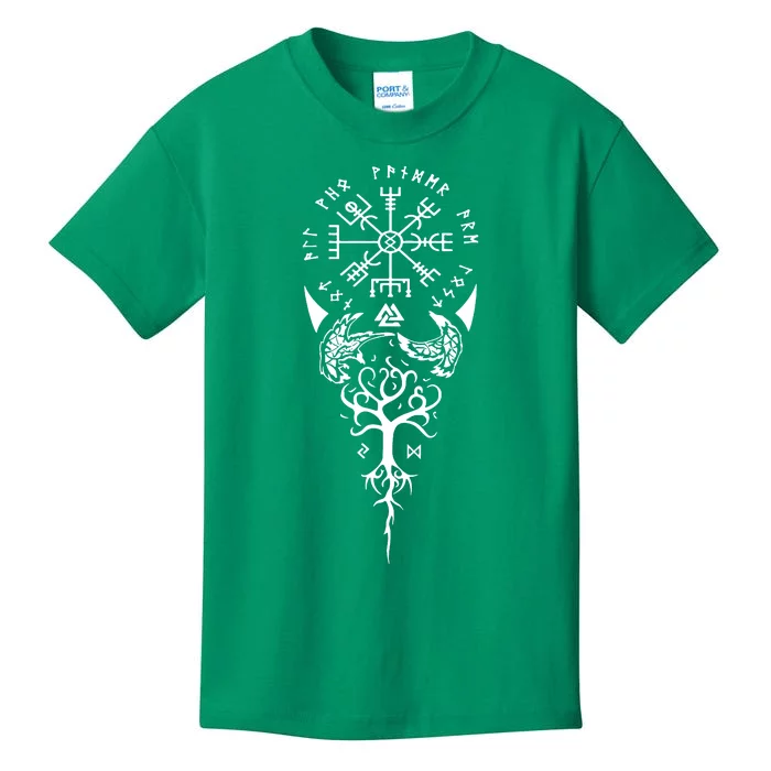 Viking Compass Protection Old Norse Warrior Kids T-Shirt