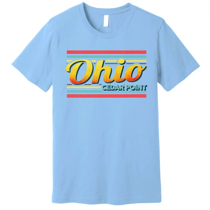 Vintage Cedar Point Ohio Souvenir Gift 70s 80s Style Gift Premium T-Shirt