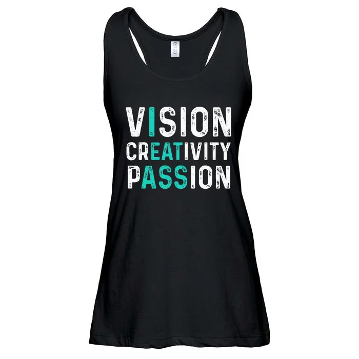 Vision Creativity Passion Vintage Ladies Essential Flowy Tank