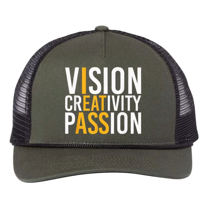 Vision Creativity Passion Retro Rope Trucker Hat Cap