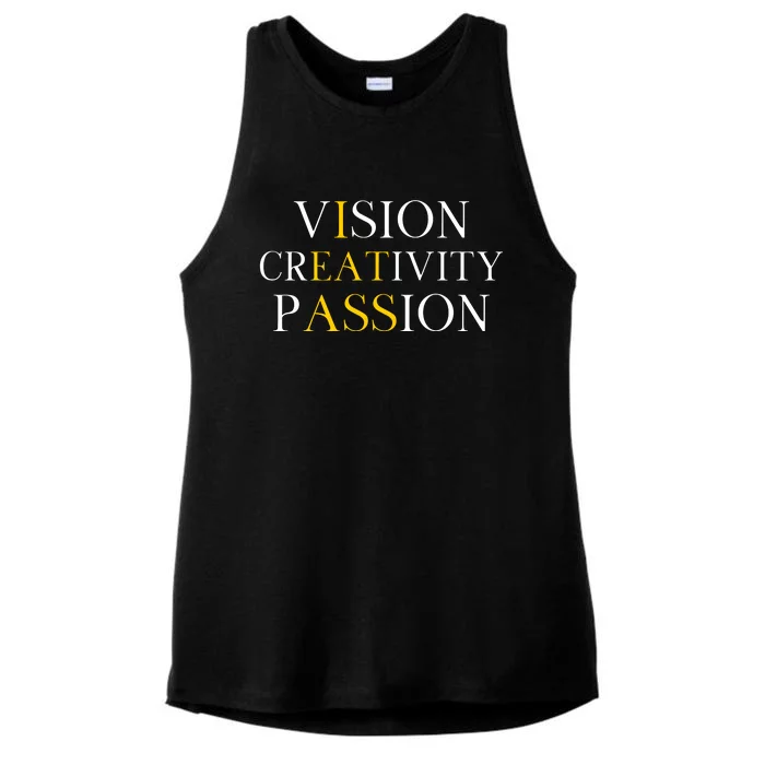 Vision Creativity Passion Ladies Tri-Blend Wicking Tank