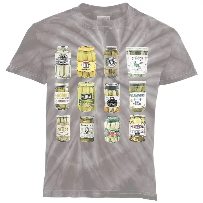 Vintage Canned Pickles Homemade Dill Pickles Gifts For Mom Kids Tie-Dye T-Shirt