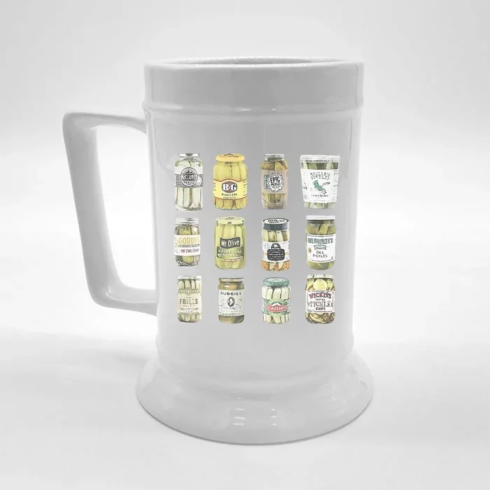 Vintage Canned Pickles Homemade Dill Pickles Gifts For Mom Front & Back Beer Stein