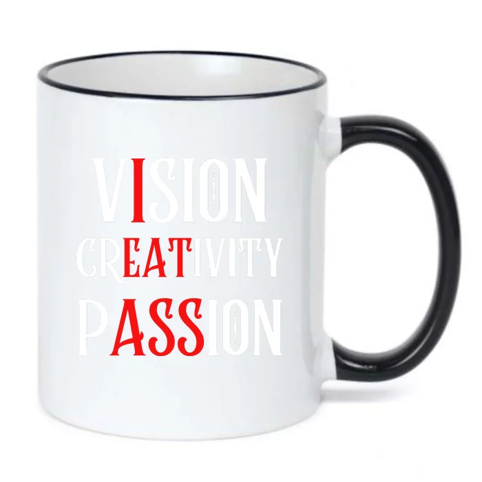 Vision Creativity Passion Black Color Changing Mug