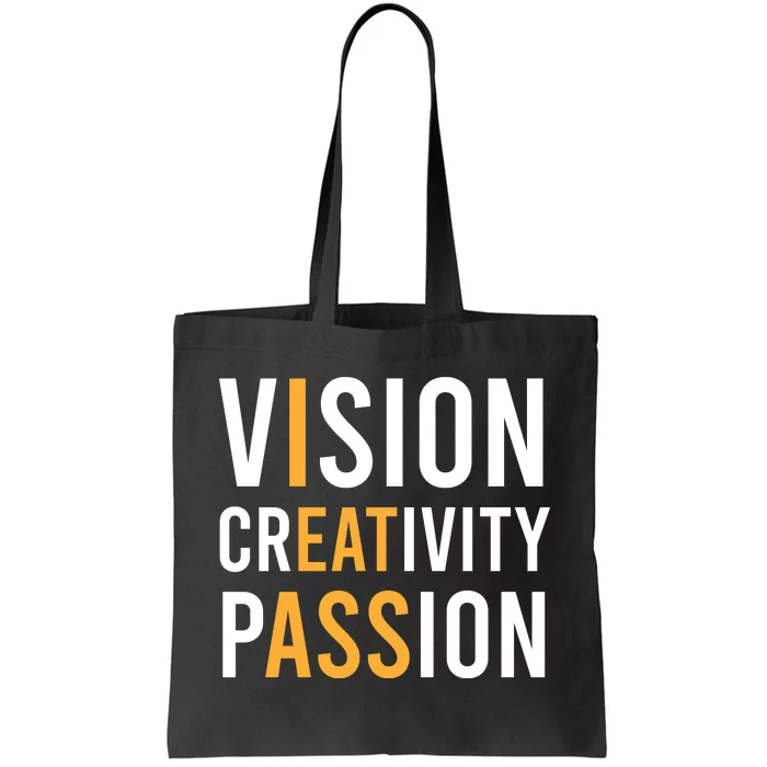 Vision Creativity Passion | I Eat Ass Funny Hidden Message Tote Bag