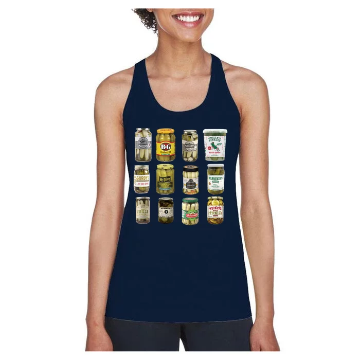 Vintage Canned Pickles Pickle Lovers Pickle Women's Racerback Tank