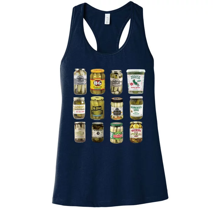 Vintage Canned Pickles Pickle Lovers Pickle Women's Racerback Tank