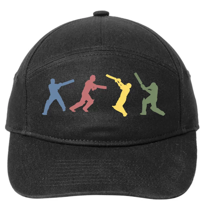 Vintage Cricket Player Sports Lover Team Coach Graphic Premium 7-Panel Snapback Hat