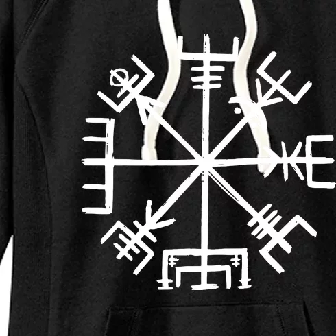 Viking Compass Round Valhalla Viking Women's Fleece Hoodie