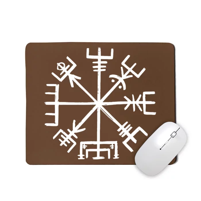 Viking Compass Round Valhalla Viking Mousepad