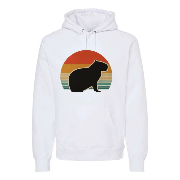 Vintage Capybara Retro Capybara Premium Hoodie