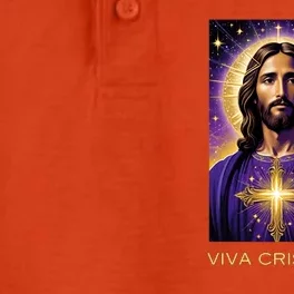 Viva Cristo Rey Catholic Jesus Christ The King Dry Zone Grid Performance Polo