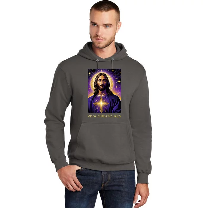 Viva Cristo Rey Catholic Jesus Christ The King Tall Hoodie