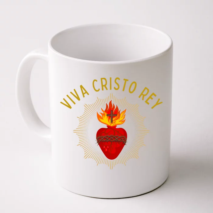 Viva Cristo Rey Roman Catholic Front & Back Coffee Mug