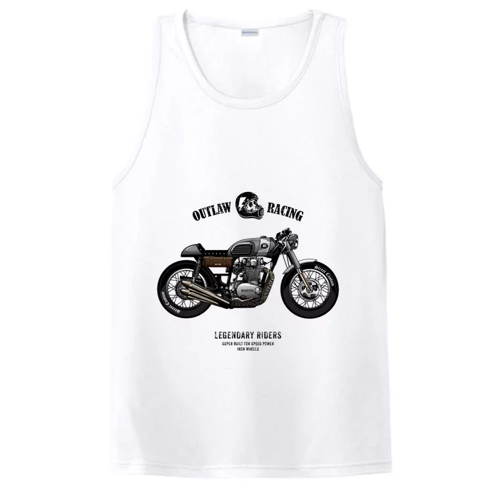 Vintage Cafe Racer Poster Performance Tank