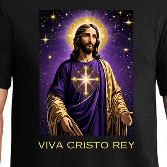 Viva Cristo Rey Catholic Jesus Christ The King Pajama Set