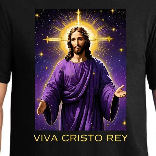 Viva Cristo Rey Roman Catholic Jesus Christ Pajama Set