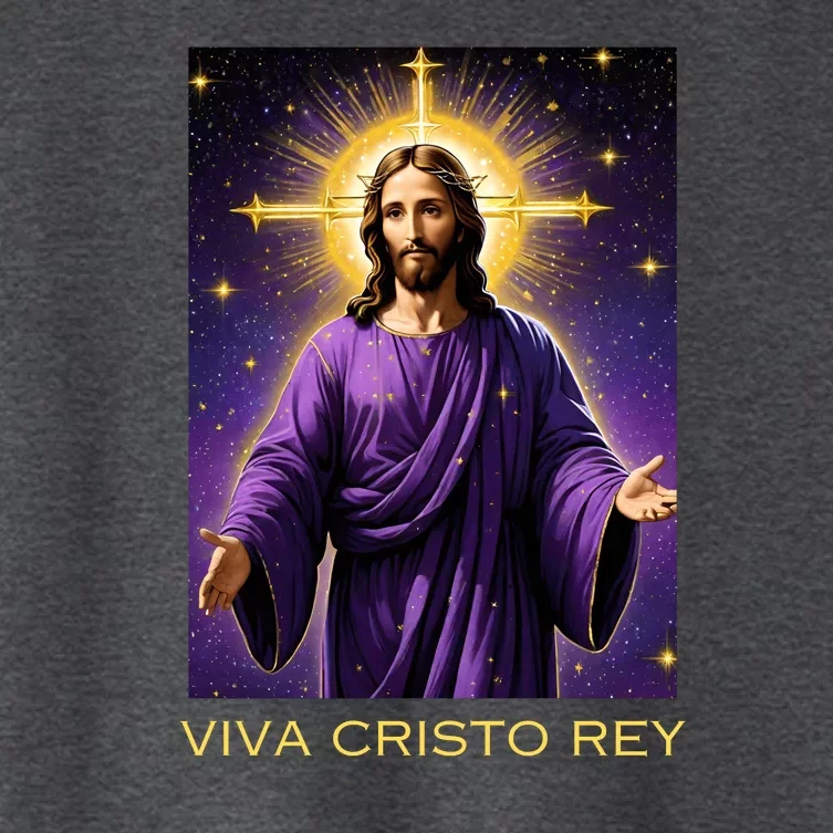 Viva Cristo Rey Roman Catholic Jesus Christ Women's Crop Top Tee