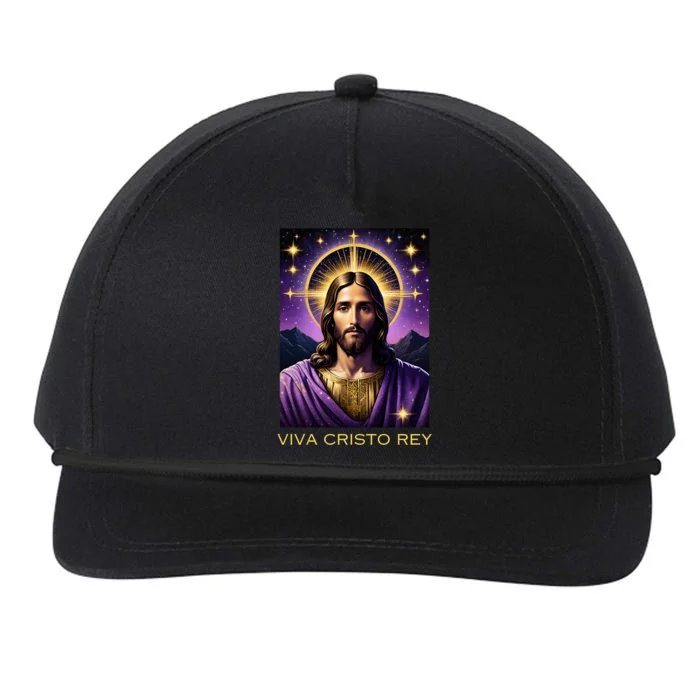 Viva Cristo Rey Roman Catholic Jesus Christ Snapback Five-Panel Rope Hat