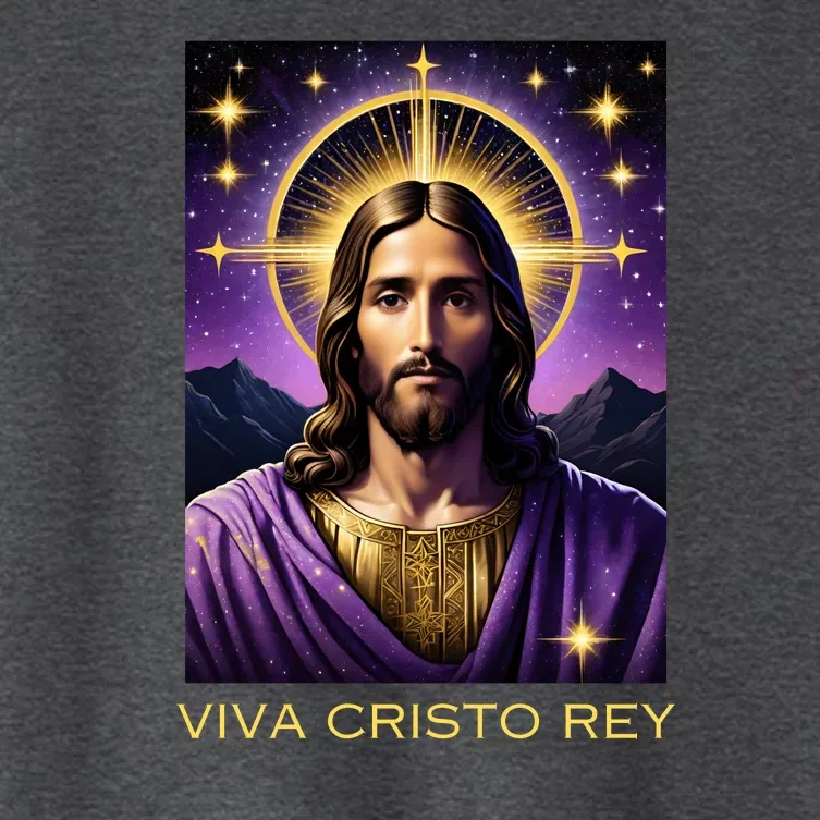 Viva Cristo Rey Roman Catholic Jesus Christ Women's Crop Top Tee