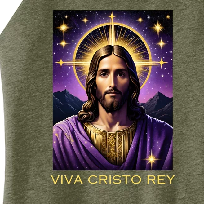 Viva Cristo Rey Roman Catholic Jesus Christ Women’s Perfect Tri Rocker Tank