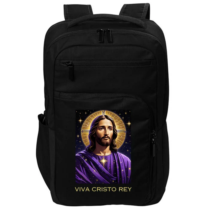 Viva Cristo Rey Roman Catholic Jesus Christ Impact Tech Backpack